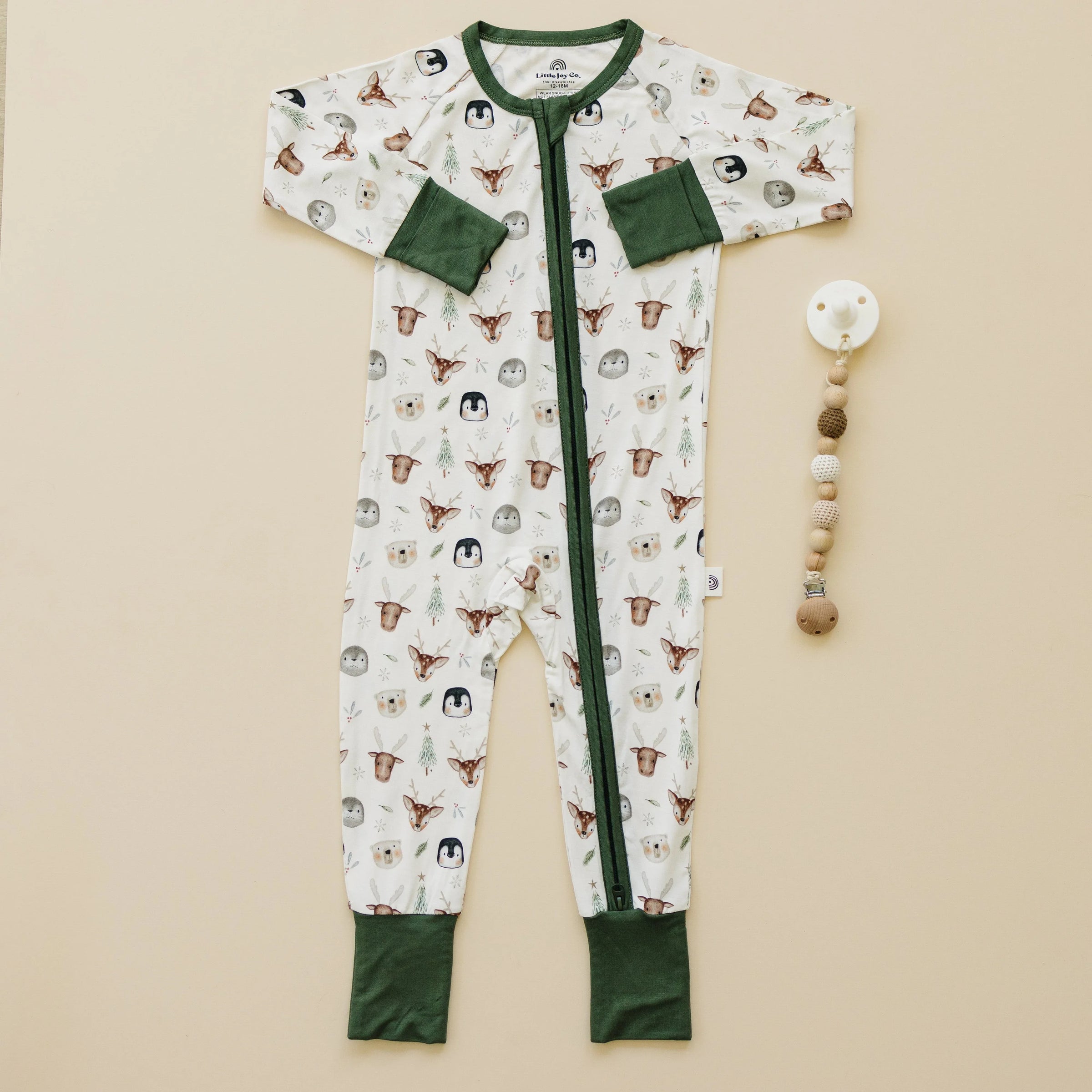 North Pole Pals Bamboo Zippy Romper *0/3m left - BIG FRENCHIES