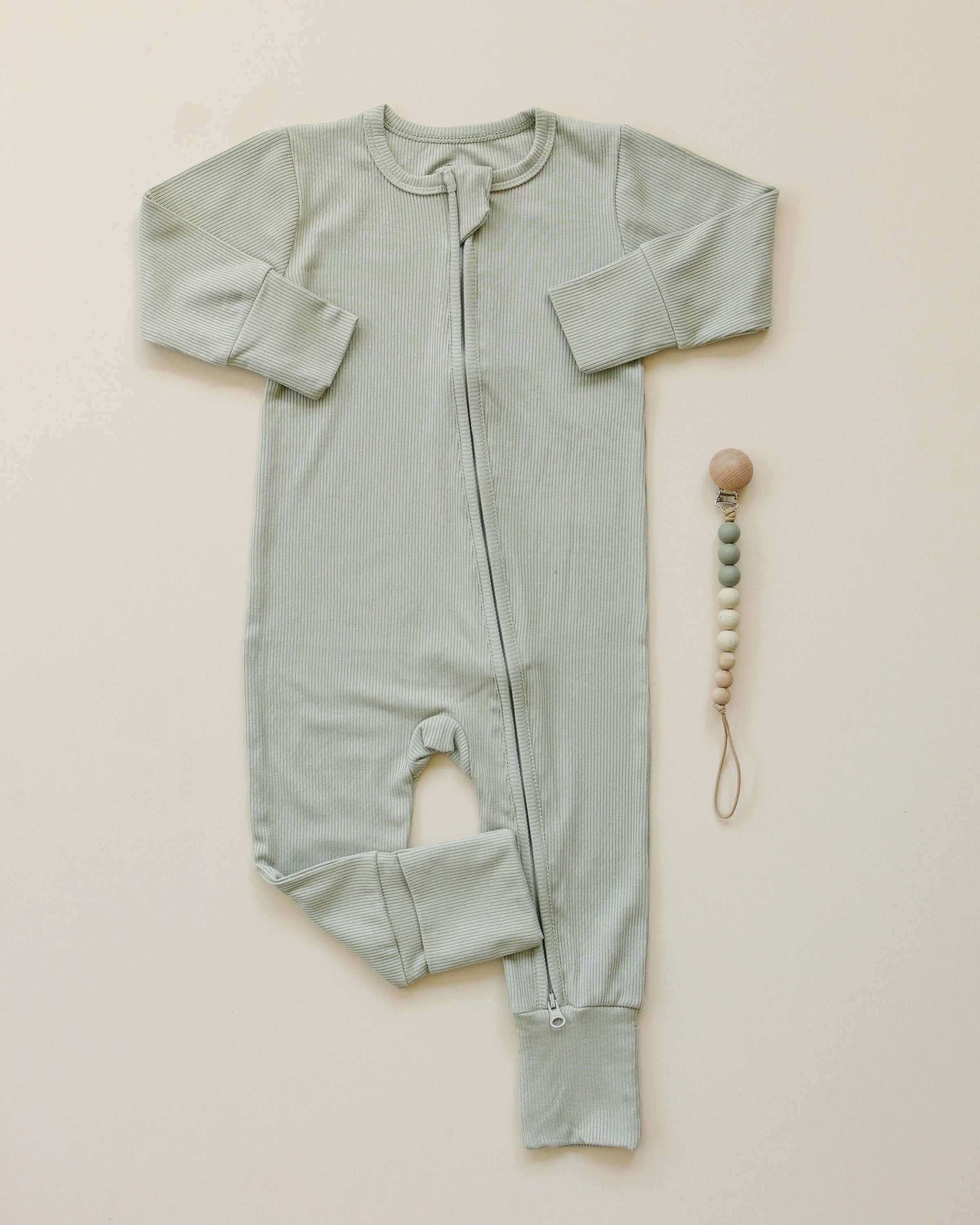 Solid Ribbed Bamboo Zippy Romper - more colors - BIG FRENCHIES