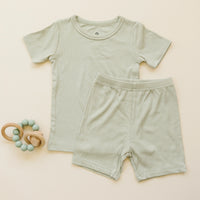 Solid Ribbed Bamboo 2pc Pajamas - more colors - BIG FRENCHIES
