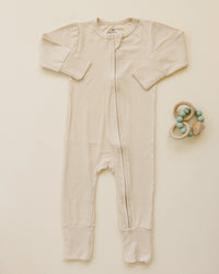 Solid Ribbed Bamboo Zippy Romper - more colors - BIG FRENCHIES