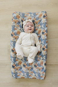 Paradise Palms Muslin Changing Pad Cover - BIG FRENCHIES