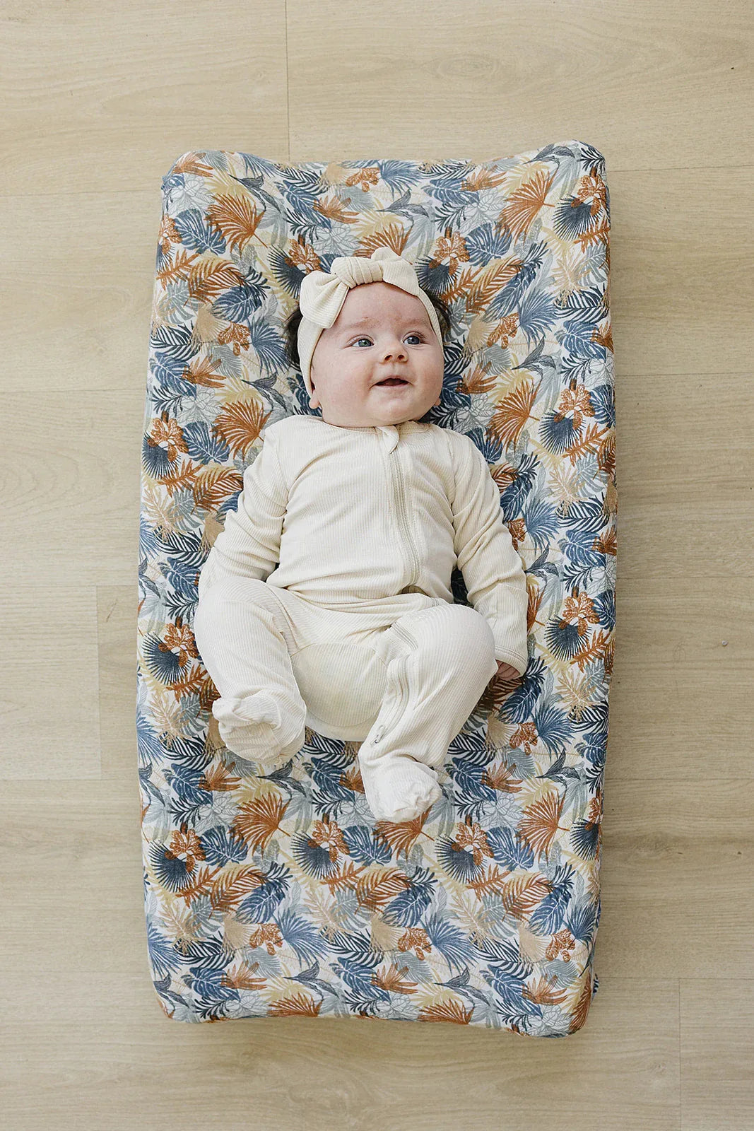 Paradise Palms Muslin Changing Pad Cover - BIG FRENCHIES