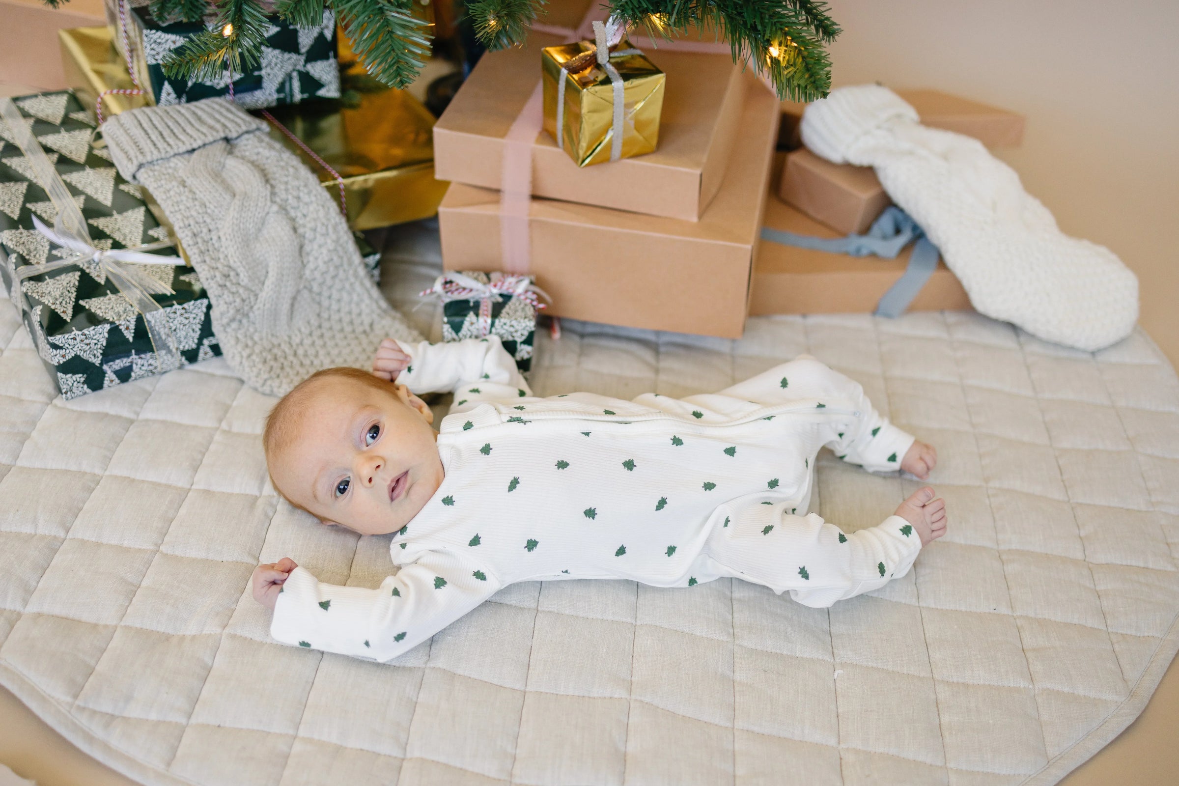 Tiny Trees Ribbed Bamboo Zippy Pajamas - BIG FRENCHIES