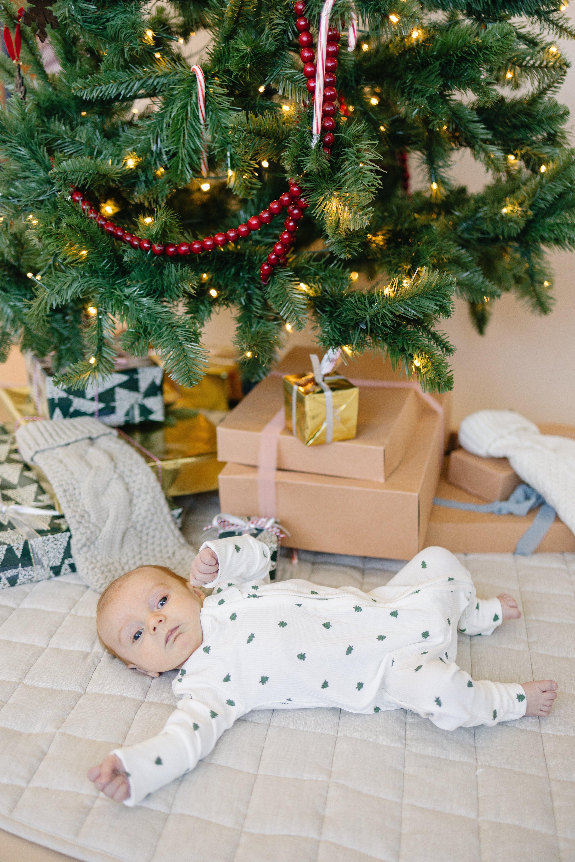 Tiny Trees Ribbed Bamboo Zippy Pajamas - BIG FRENCHIES