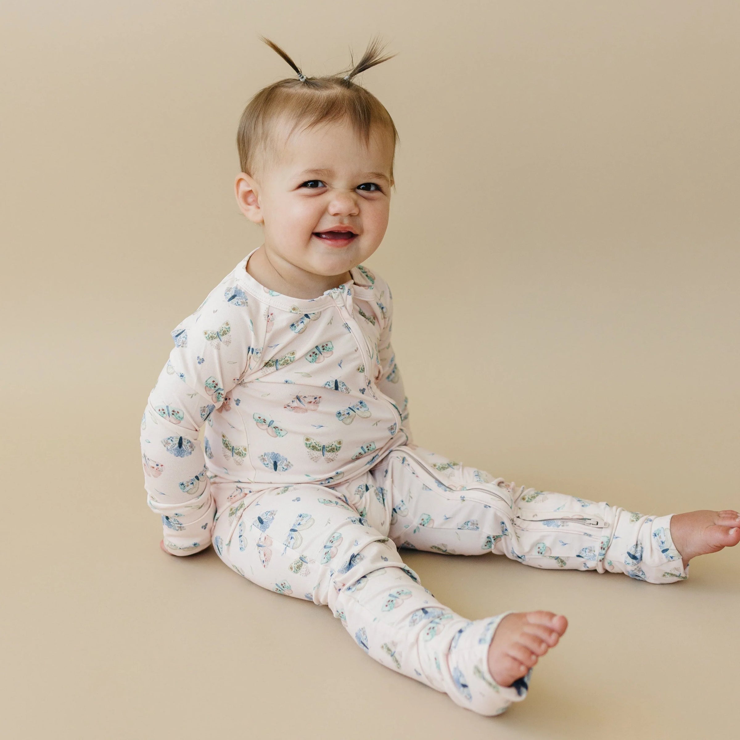 Luna Moths Bamboo Zippy Pajamas - BIG FRENCHIES