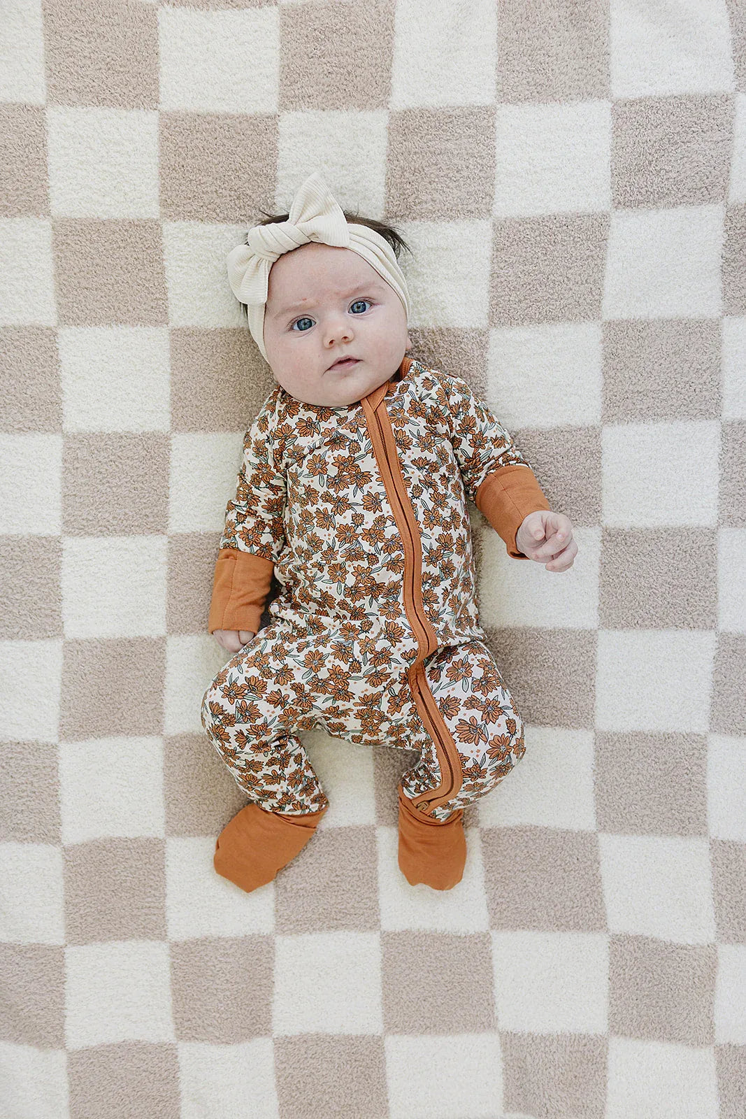 Cream Magnolia Bamboo Zipper - BIG FRENCHIES