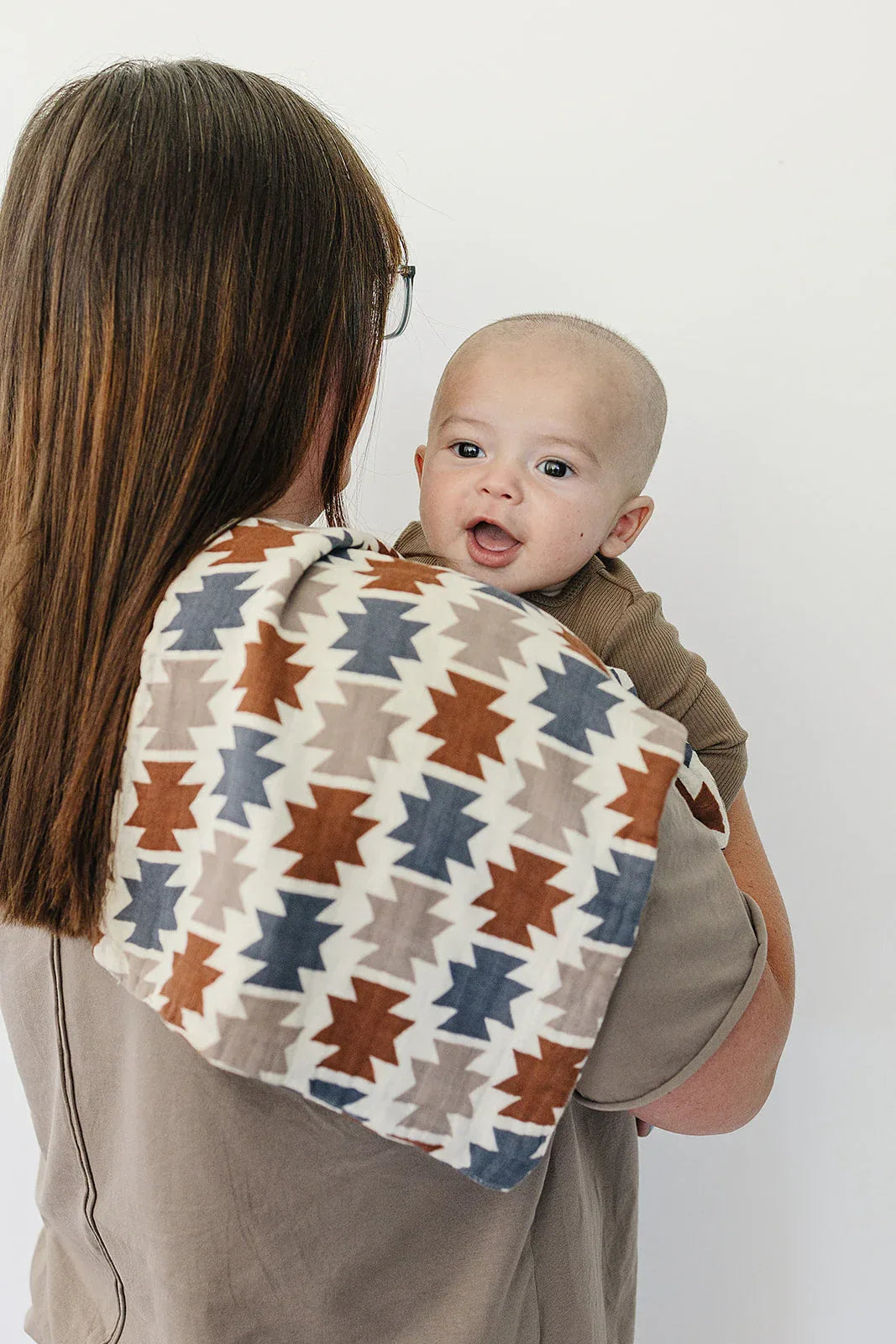 Western Aztec Muslin Burp Cloth - BIG FRENCHIES