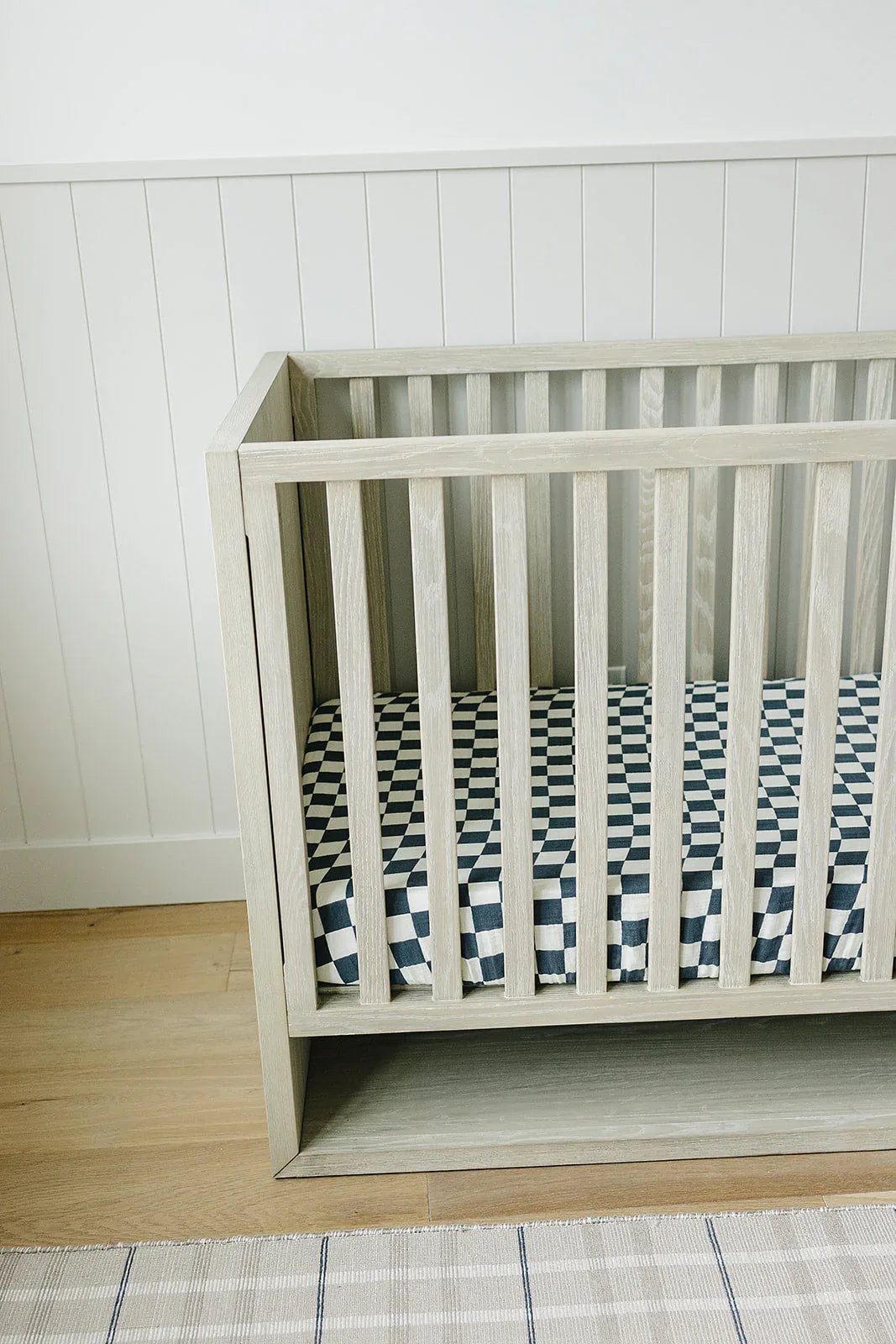 Charcoal Checkered Muslin Crib Sheet - BIG FRENCHIES