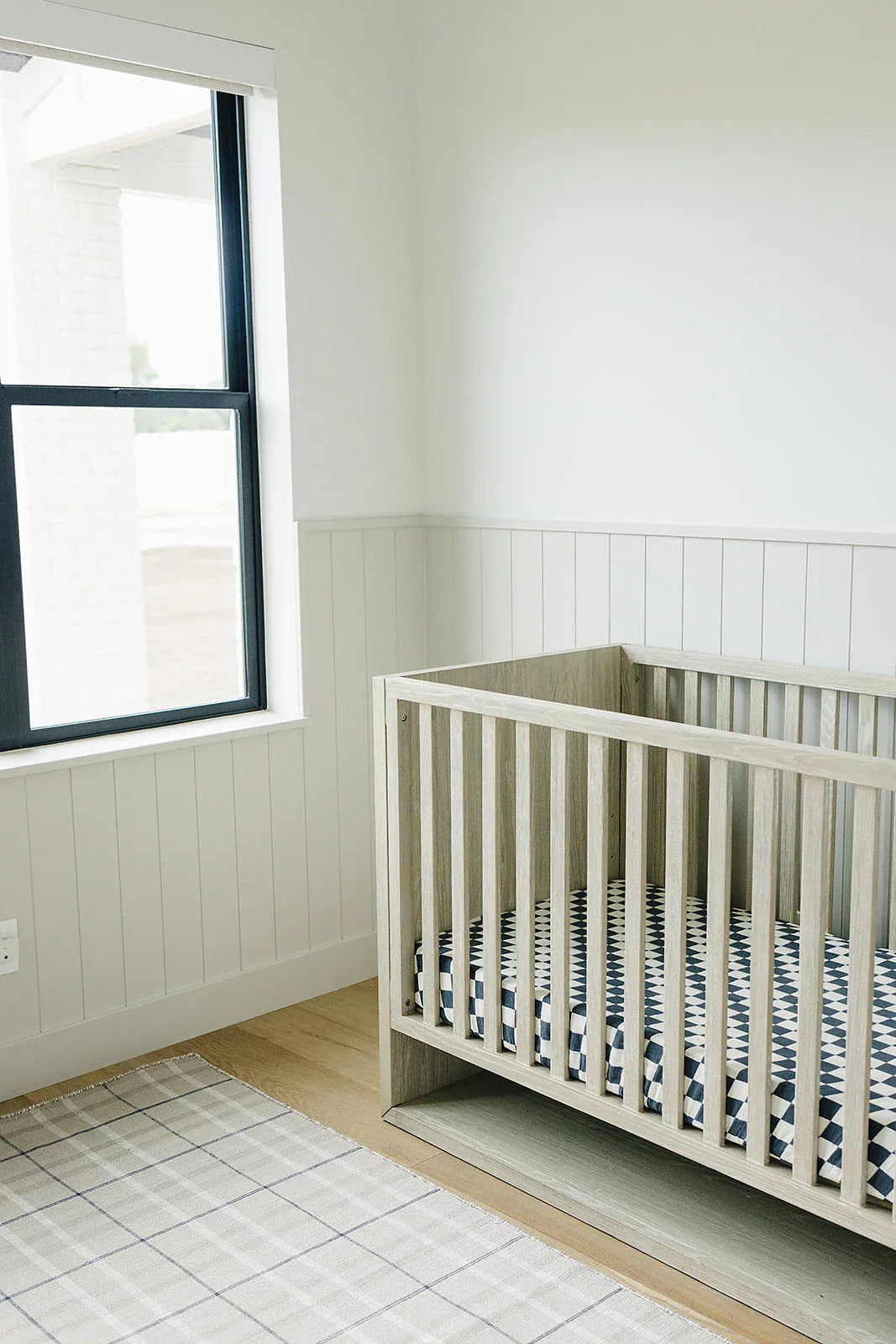 Charcoal Checkered Muslin Crib Sheet - BIG FRENCHIES