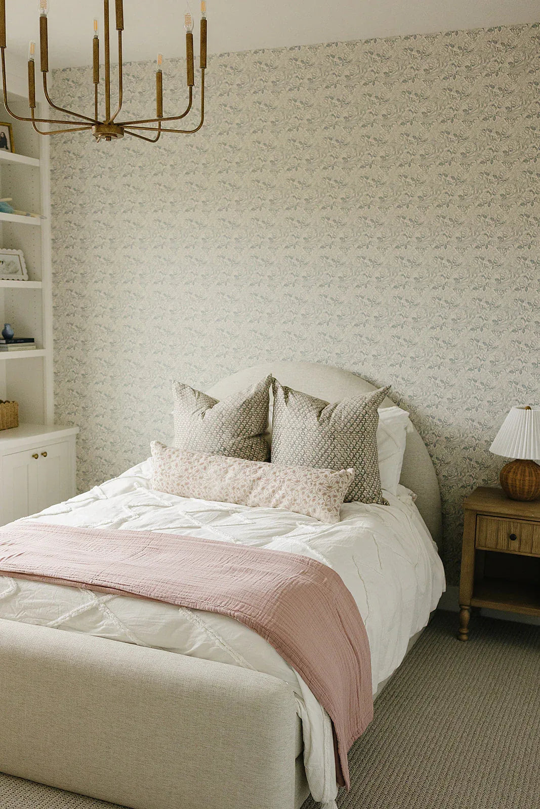 Meadow Floral + Dusty Rose Twin Muslin Quilt - BIG FRENCHIES