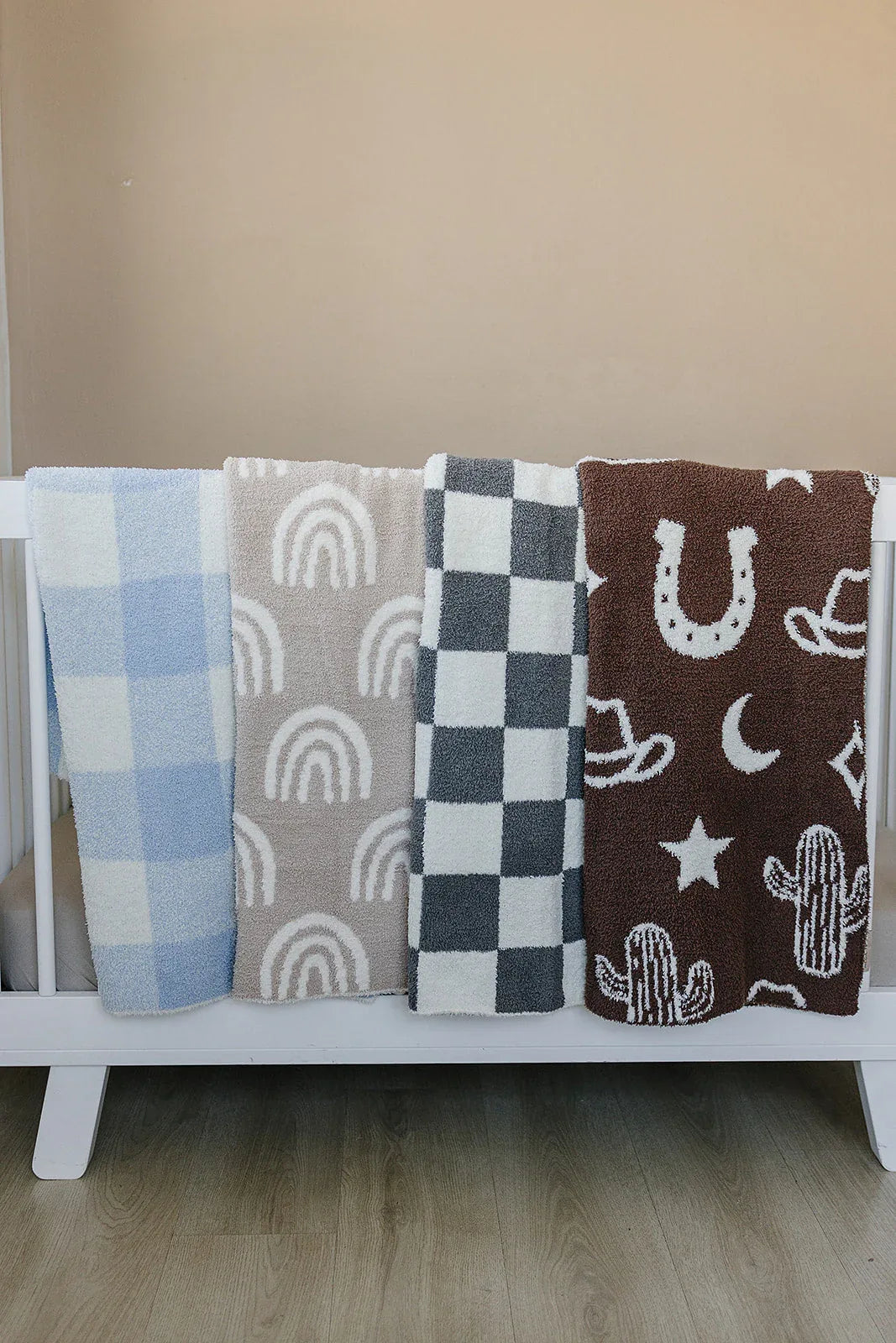 Light Blue Plaid Plush Blanket - BIG FRENCHIES
