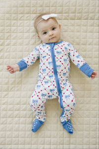 Red White & Bows Bamboo Zippy Pajamas - BIG FRENCHIES