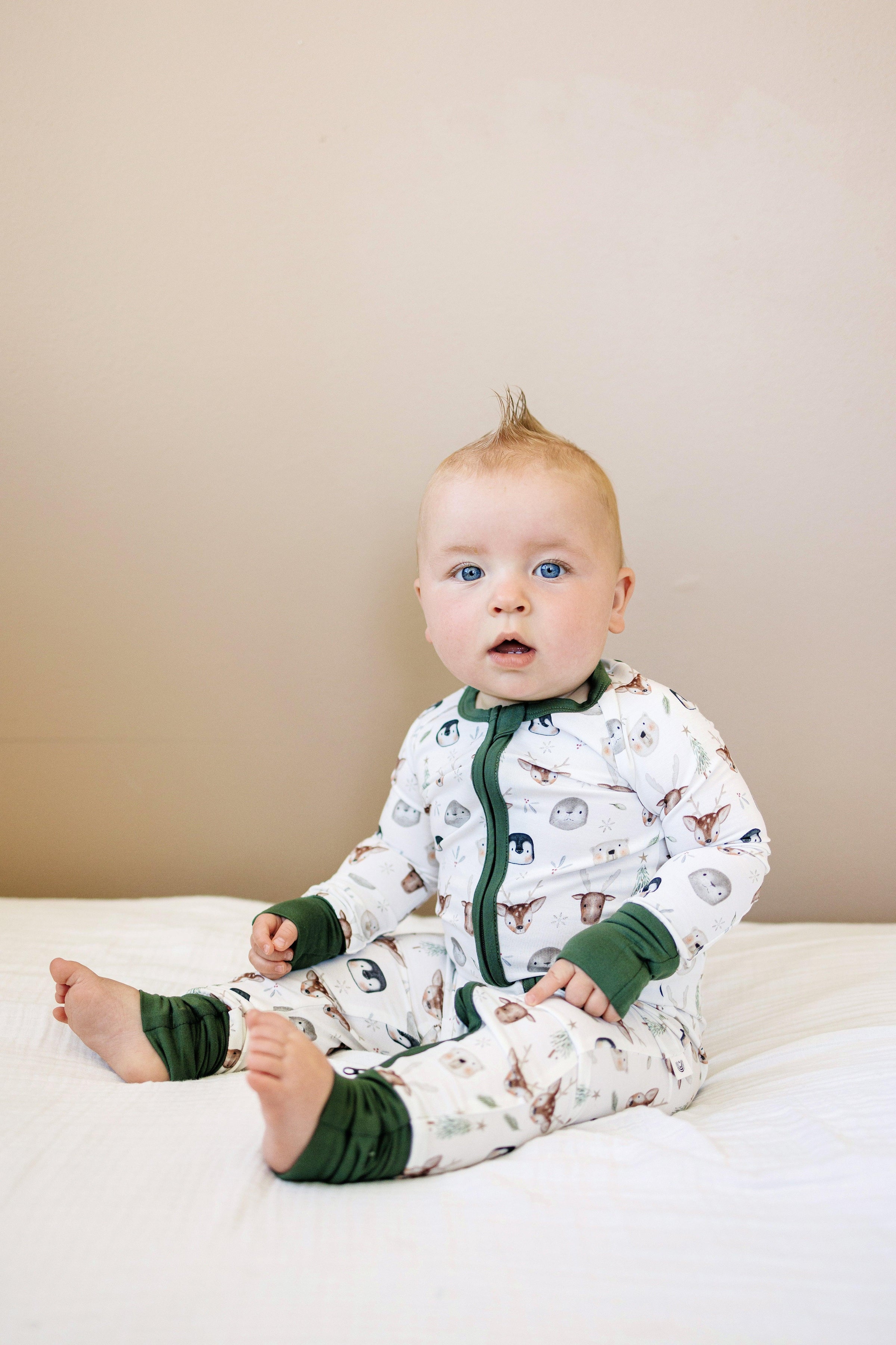 North Pole Pals Bamboo Zippy Romper *0/3m left - BIG FRENCHIES