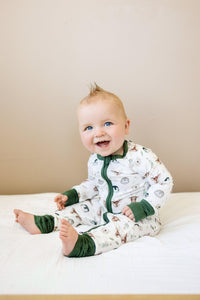North Pole Pals Bamboo Zippy Romper *0/3m left - BIG FRENCHIES