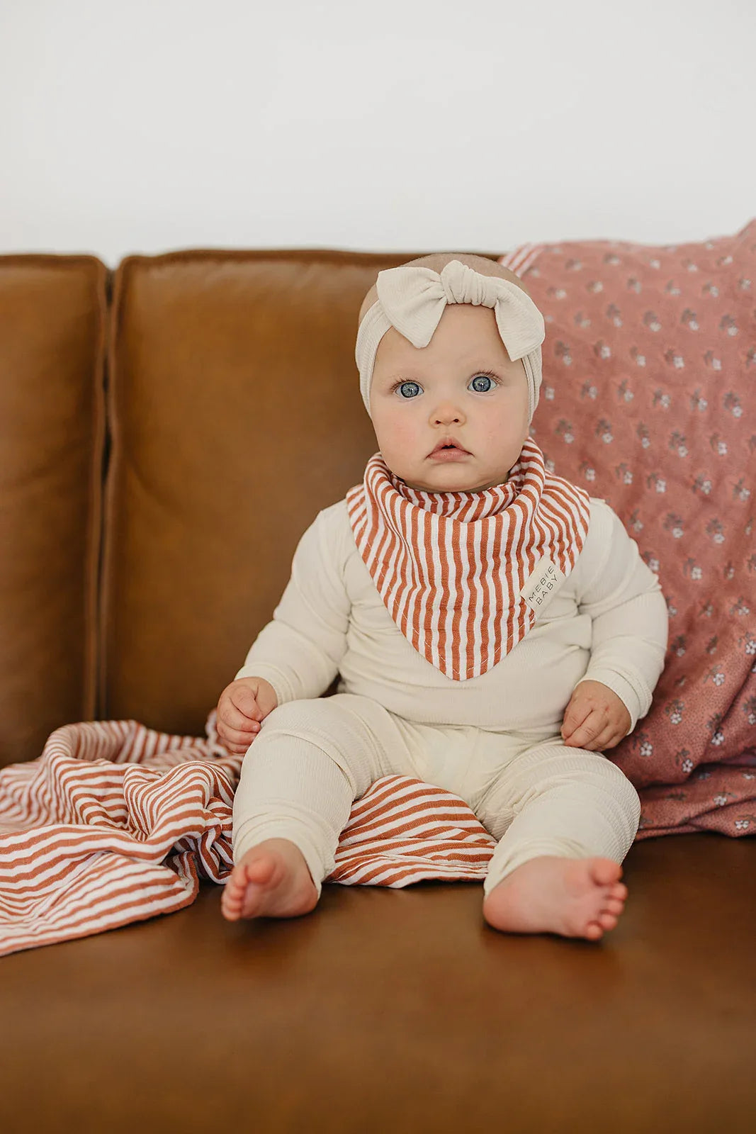 Pink Stripes Classic Muslin Bib - BIG FRENCHIES
