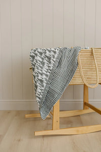 Forest + Green Stripes Muslin Quilt - BIG FRENCHIES