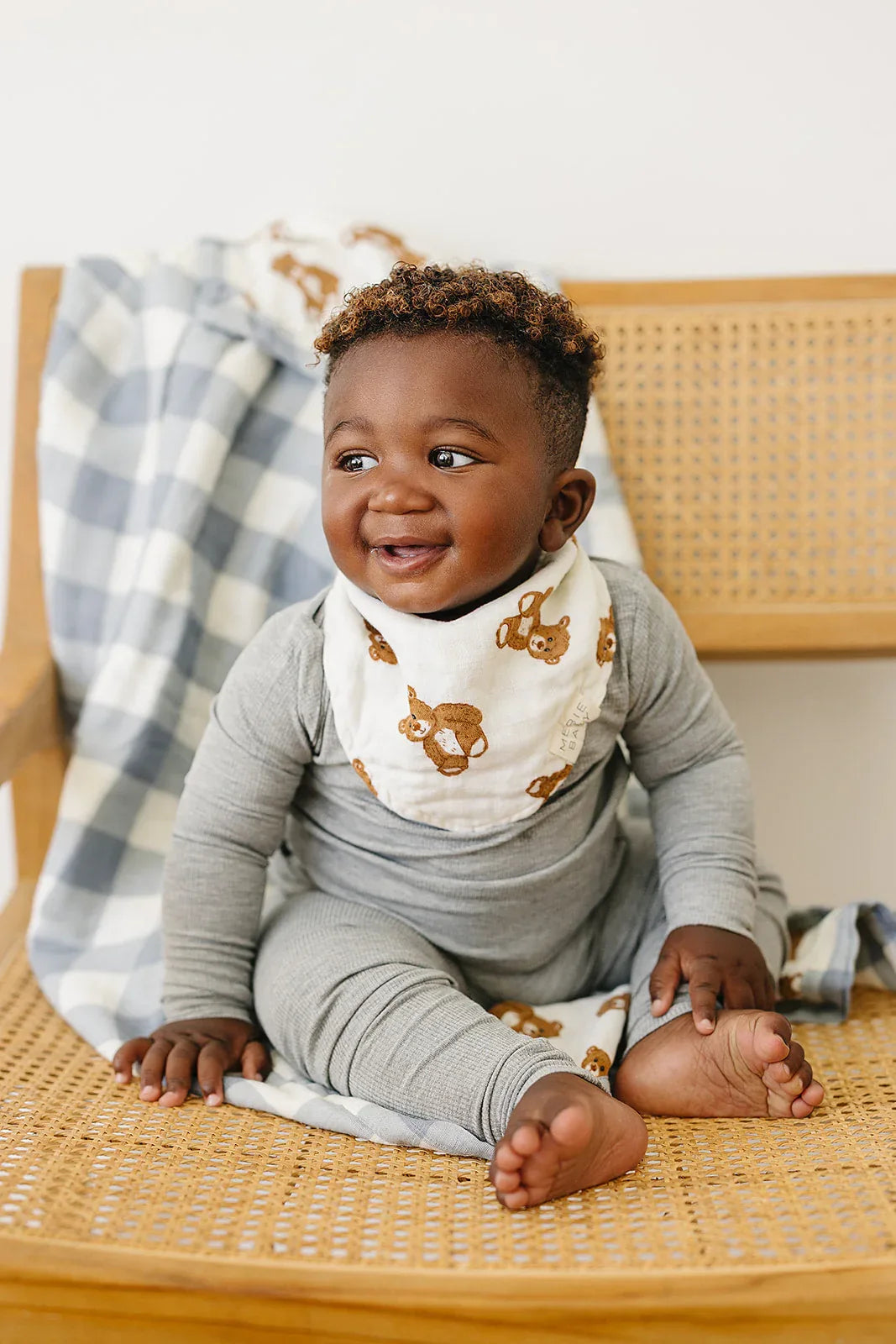 Teddy Bear Classic Muslin Bib - BIG FRENCHIES