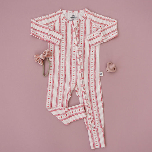 Laced with Love Bamboo Zippy Pajamas - BIG FRENCHIES