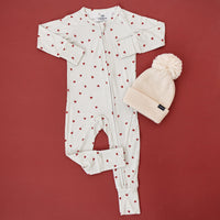 Tiny Hearts Bamboo Zippy Pajamas - BIG FRENCHIES