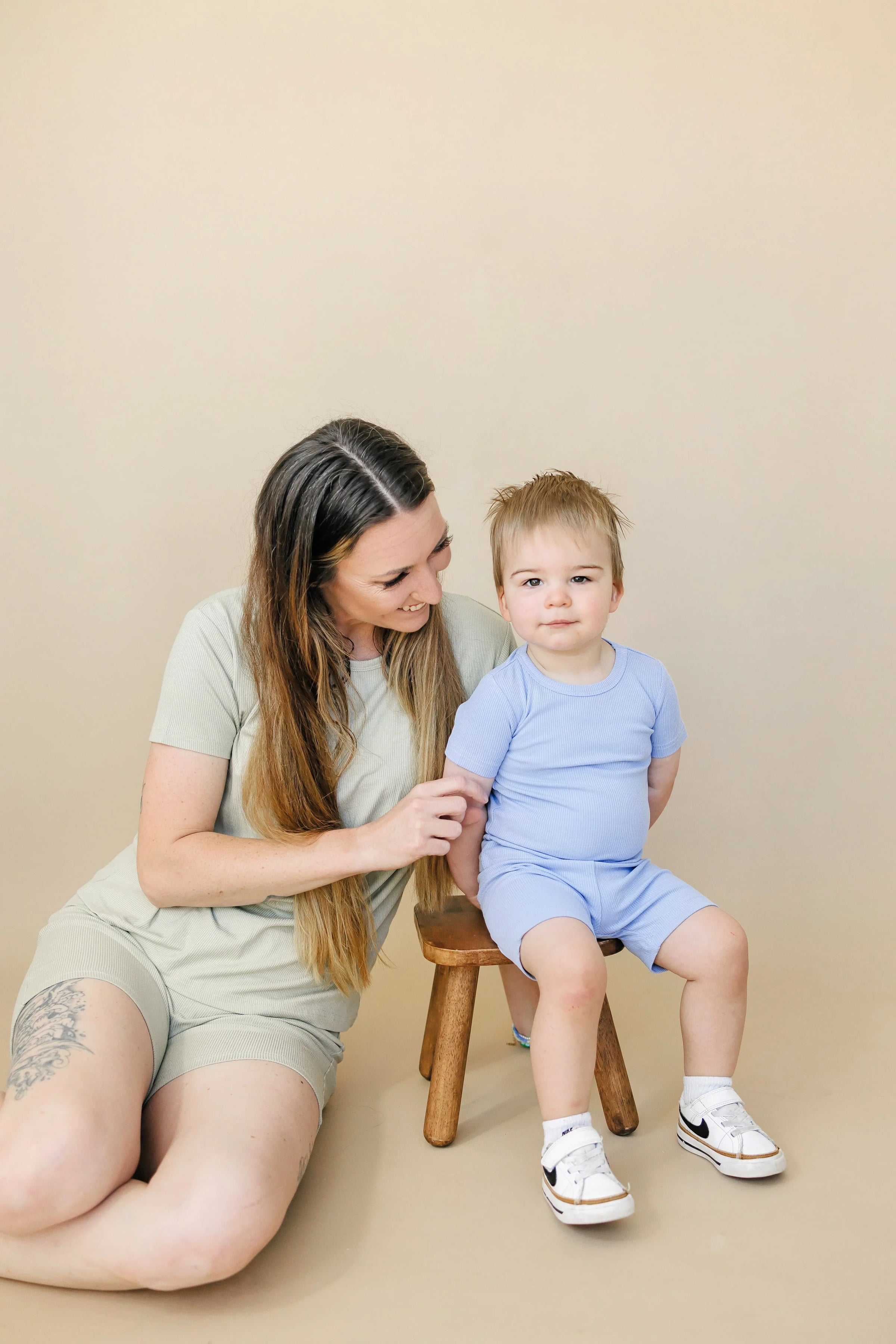 Solid Ribbed Bamboo 2pc Pajamas - more colors - BIG FRENCHIES