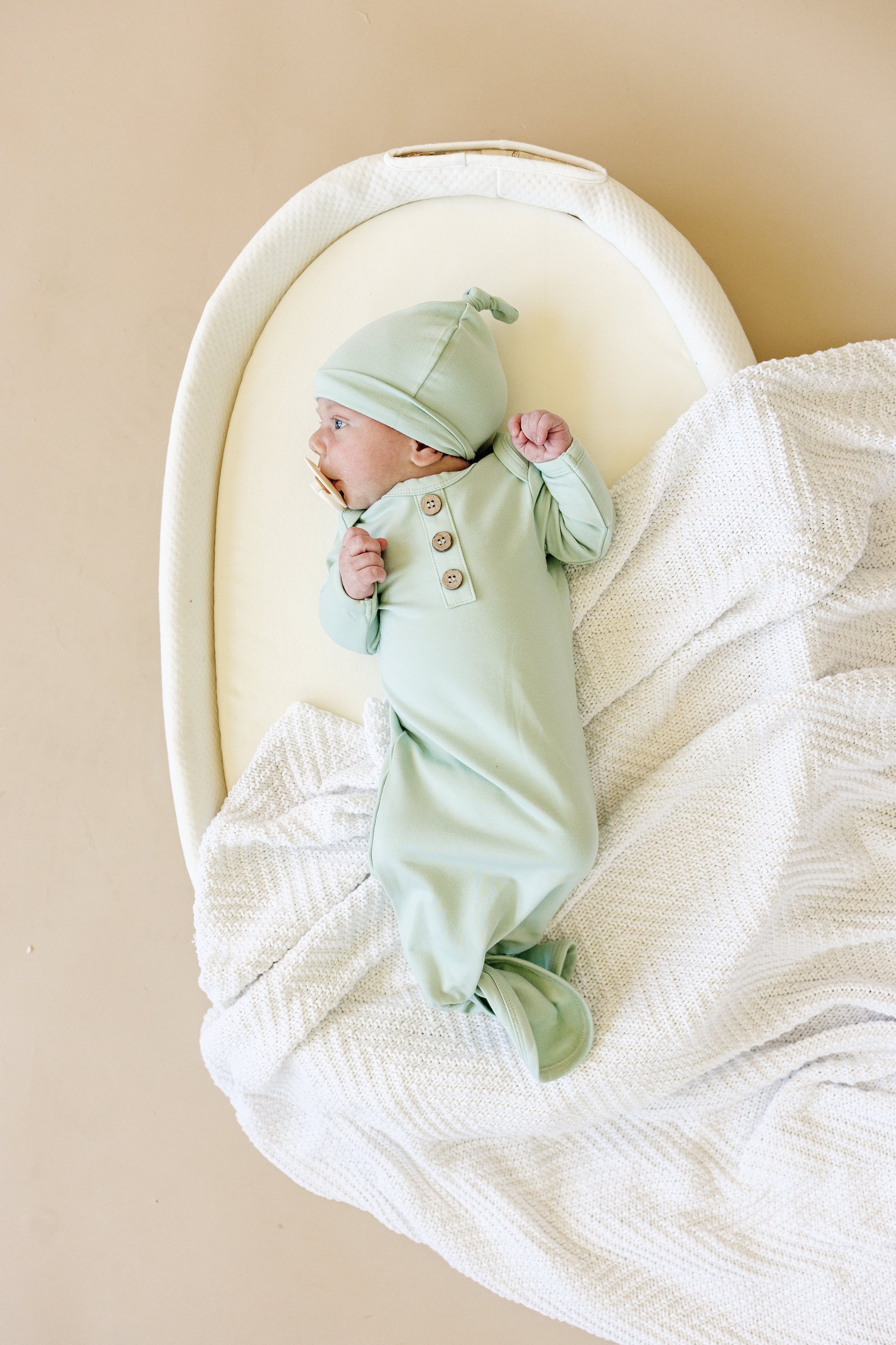 Newborn Bamboo Gown & Hat Set - BIG FRENCHIES