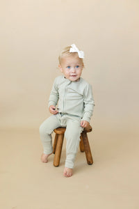 Solid Ribbed Bamboo Zippy Romper - more colors - BIG FRENCHIES