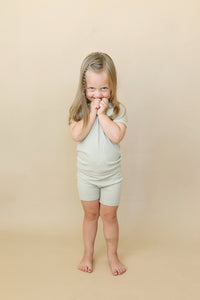 Solid Ribbed Bamboo 2pc Pajamas - more colors - BIG FRENCHIES