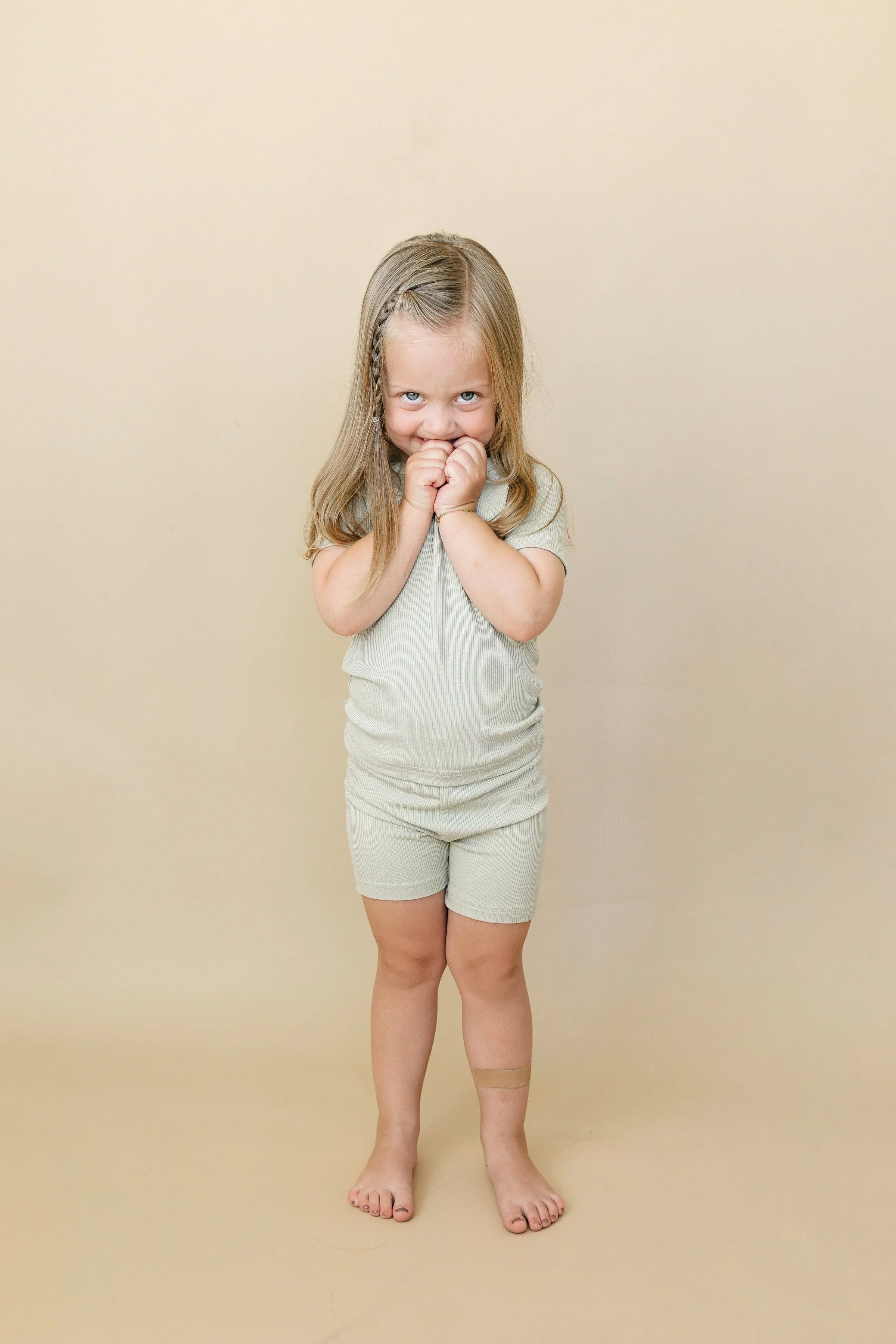 Solid Ribbed Bamboo 2pc Pajamas - more colors - BIG FRENCHIES