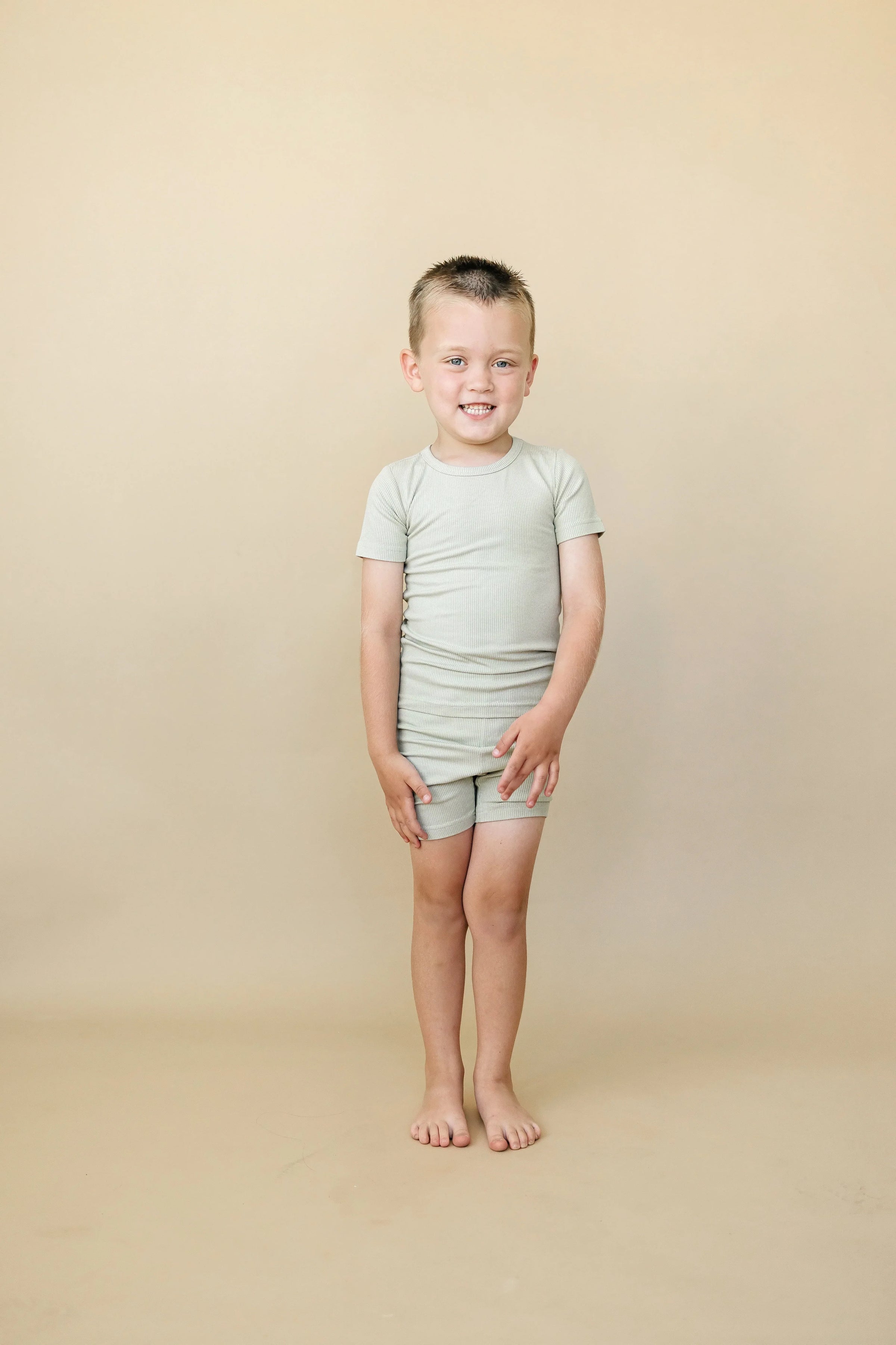 Solid Ribbed Bamboo 2pc Pajamas - more colors - BIG FRENCHIES