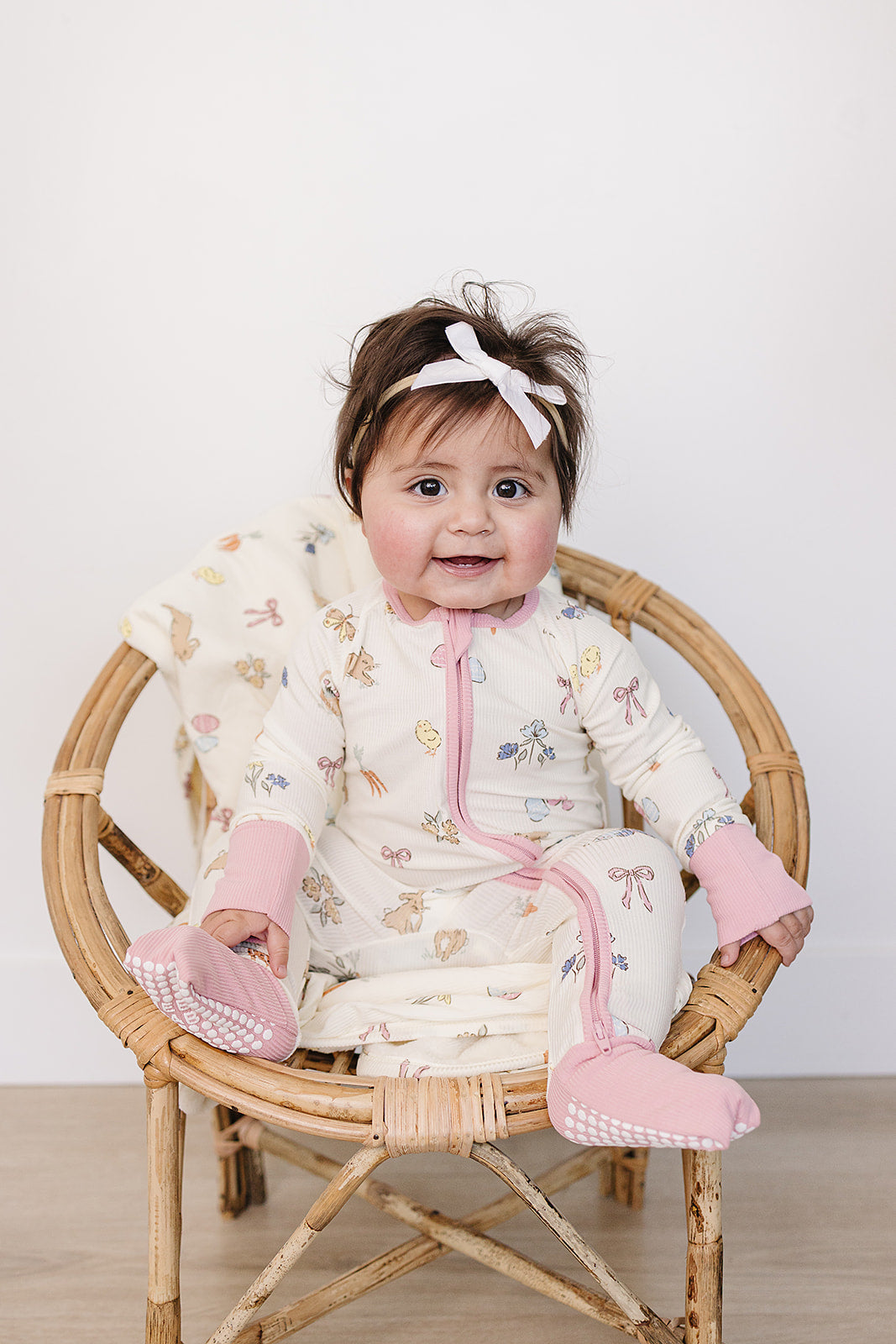 Pink Bunny Ribbed Bamboo Fleece Quilt - BIG FRENCHIES
