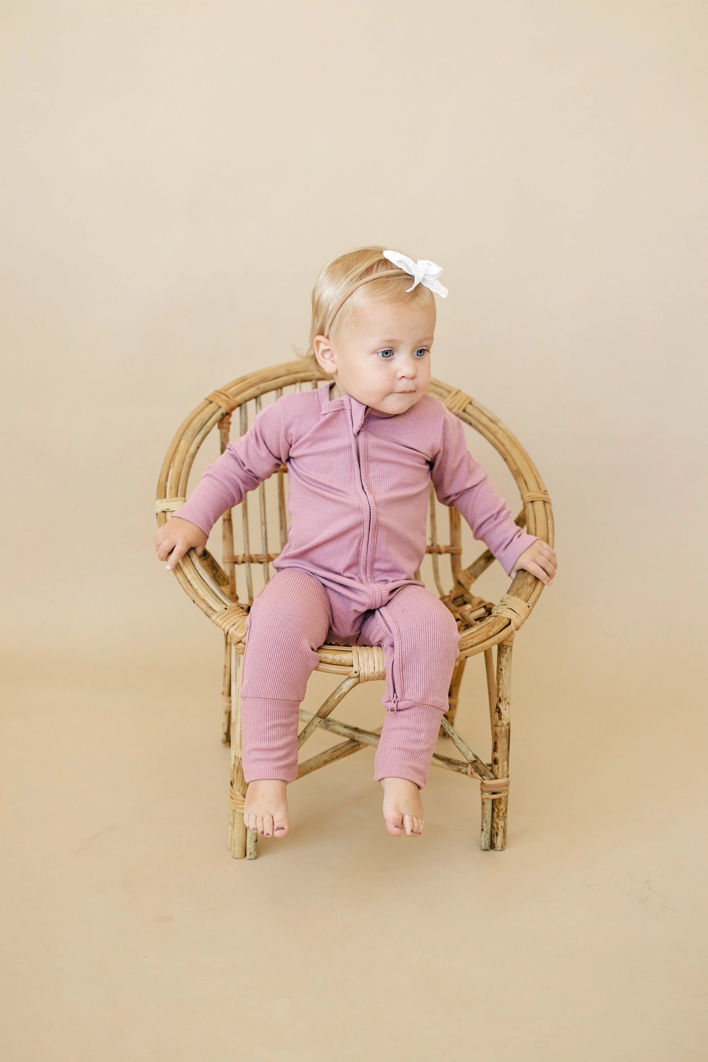 Solid Ribbed Bamboo Zippy Romper - more colors - BIG FRENCHIES