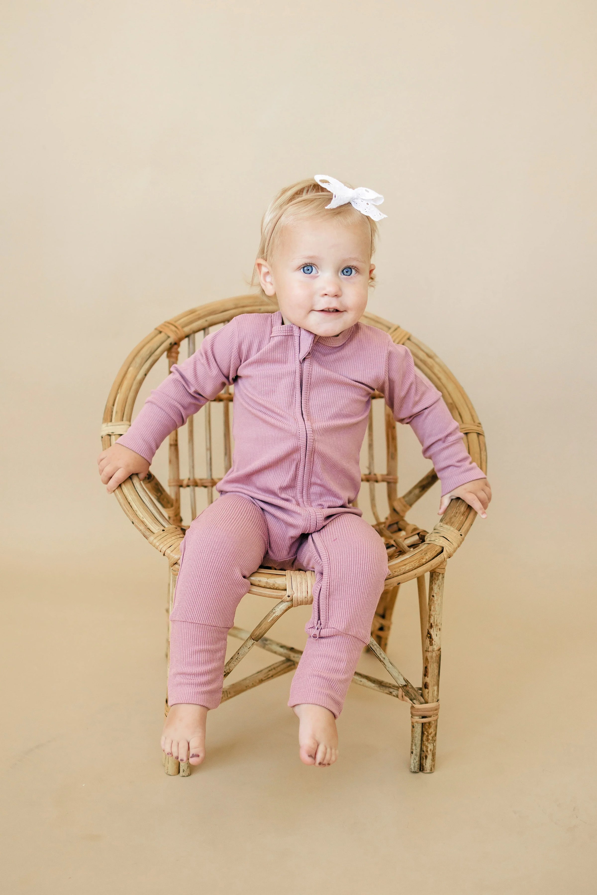 Solid Ribbed Bamboo Zippy Romper - more colors - BIG FRENCHIES