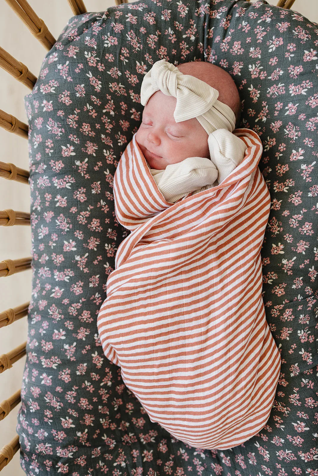 Pink Stripes Muslin Swaddle Blanket - BIG FRENCHIES