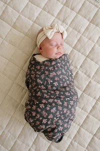 Olive Bloom Muslin Swaddle Blanket - BIG FRENCHIES