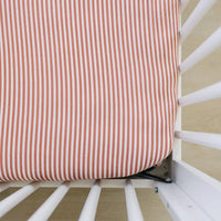 Pink Stripes Muslin Crib Sheet - BIG FRENCHIES