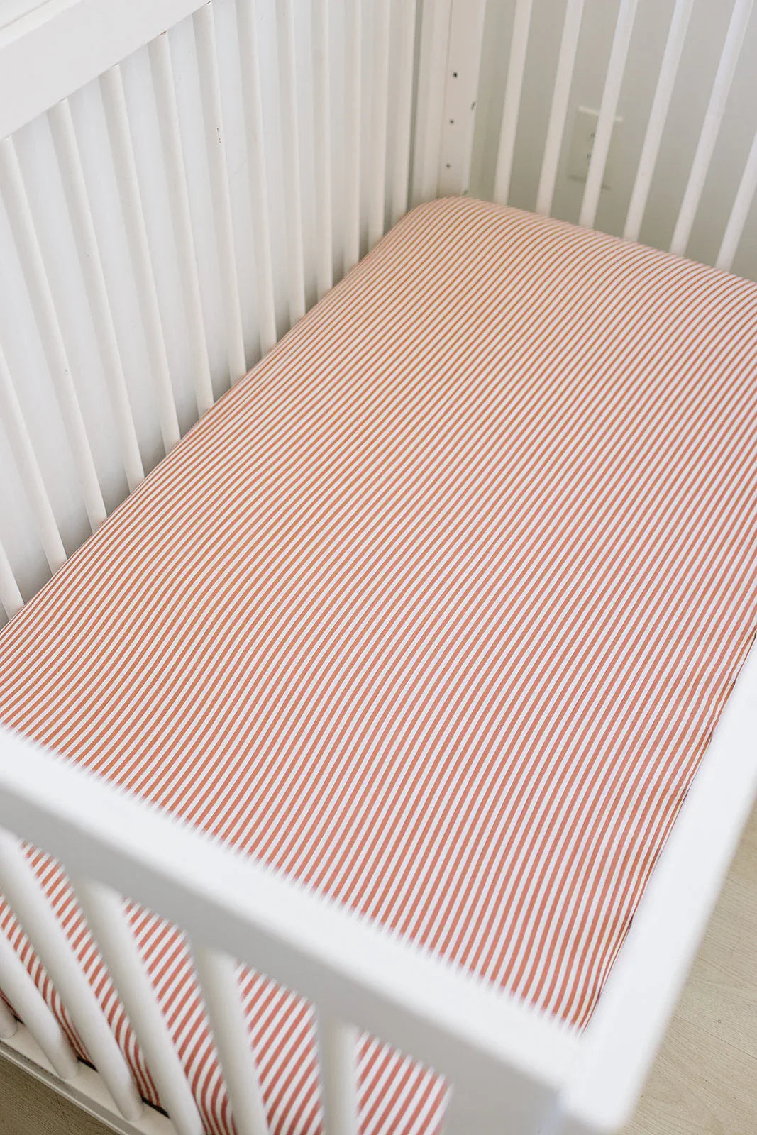 Pink Stripes Muslin Crib Sheet - BIG FRENCHIES