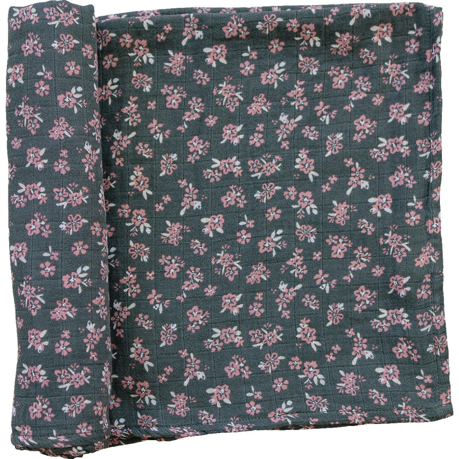 Olive Bloom Muslin Swaddle Blanket - BIG FRENCHIES