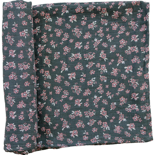 Olive Bloom Muslin Swaddle Blanket - BIG FRENCHIES