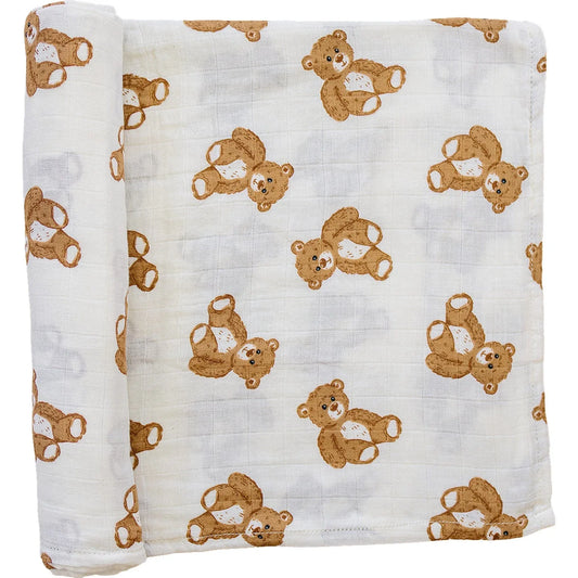 Teddy Bear Swaddle Blanket - BIG FRENCHIES