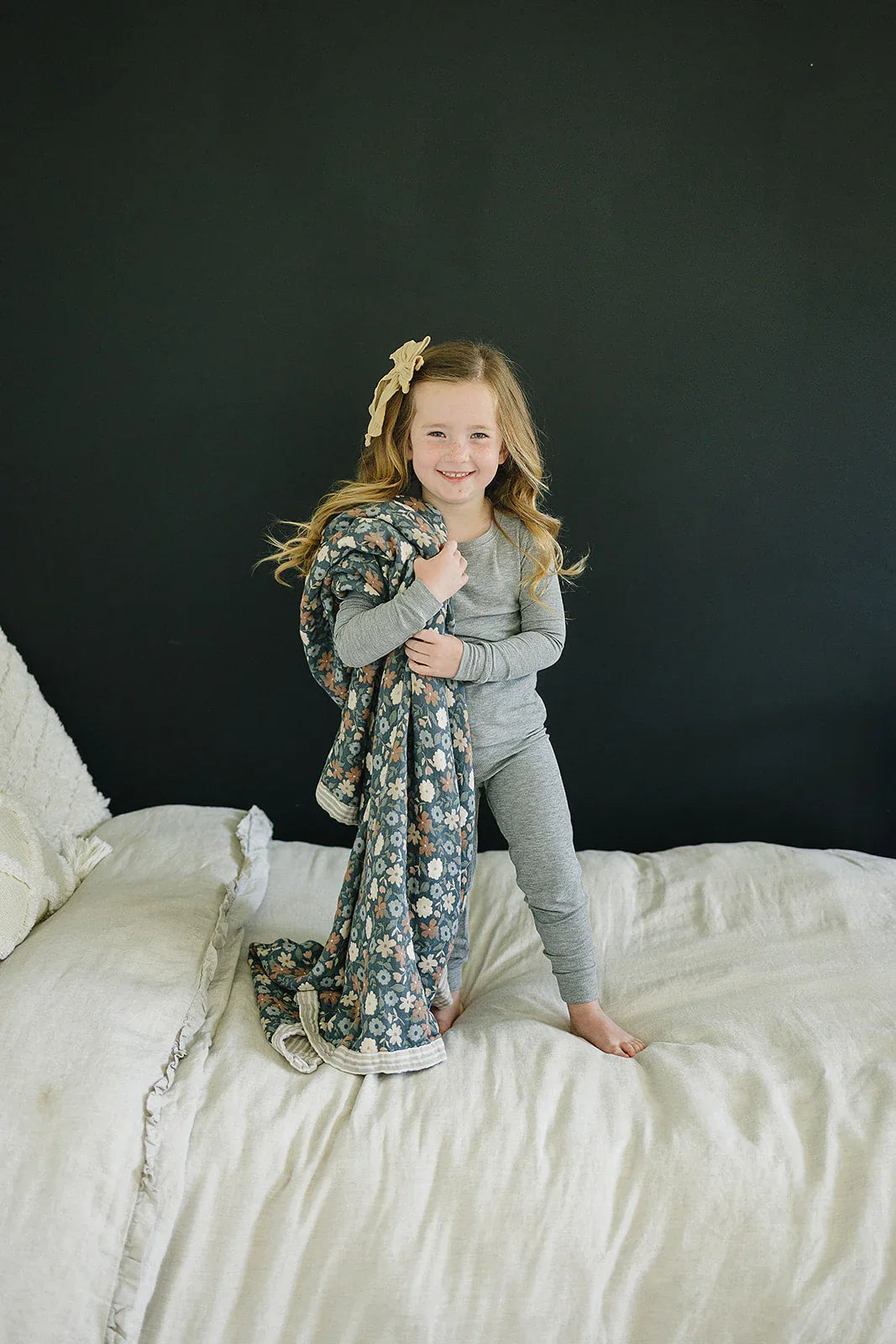 Heather Grey Ribbed Bamboo Cozy Set - BIG FRENCHIES
