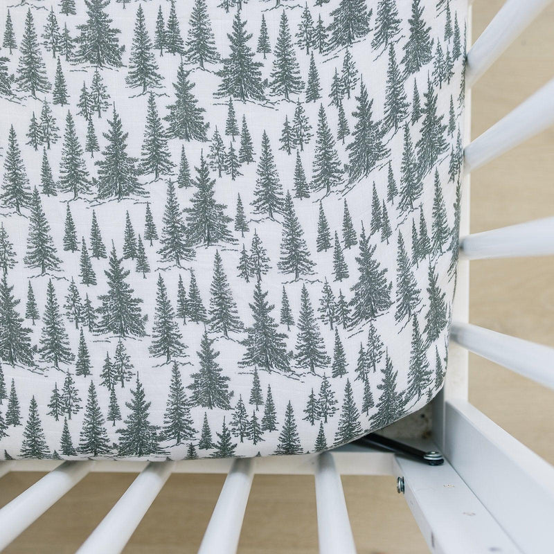 Forest Muslin Crib Sheet - BIG FRENCHIES