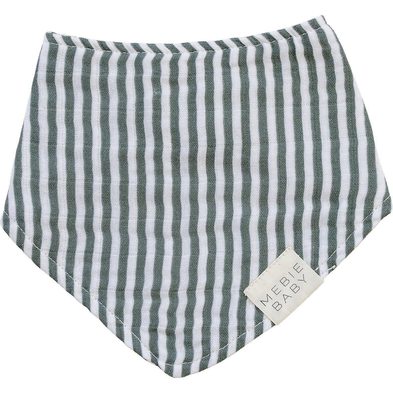 Green Stripes Classic Muslin Bib - BIG FRENCHIES