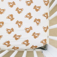 Teddy Bear Muslin Crib Sheet - BIG FRENCHIES