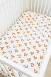 Teddy Bear Muslin Crib Sheet - BIG FRENCHIES