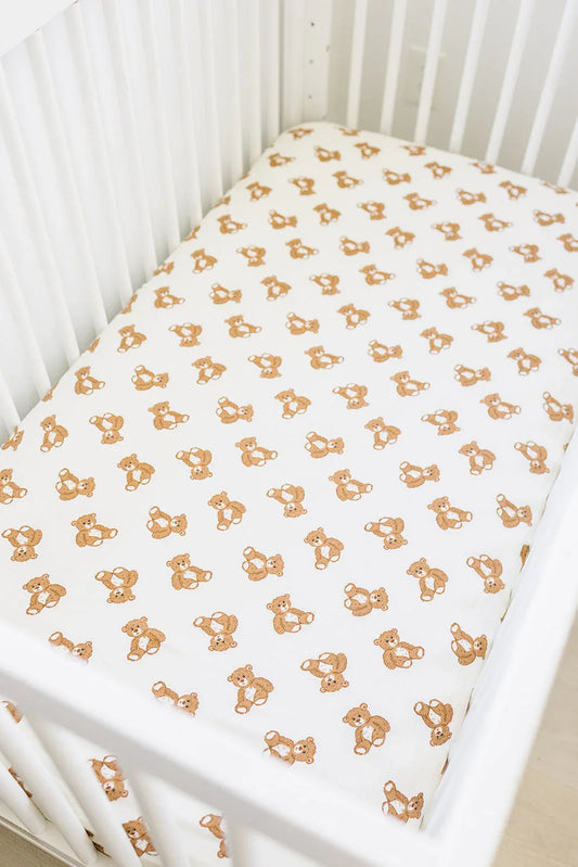 Teddy Bear Muslin Crib Sheet - BIG FRENCHIES