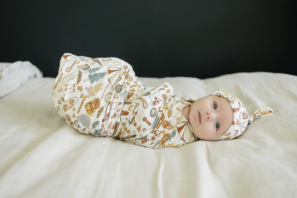 Camping Trip Bamboo Stretch Swaddle - BIG FRENCHIES