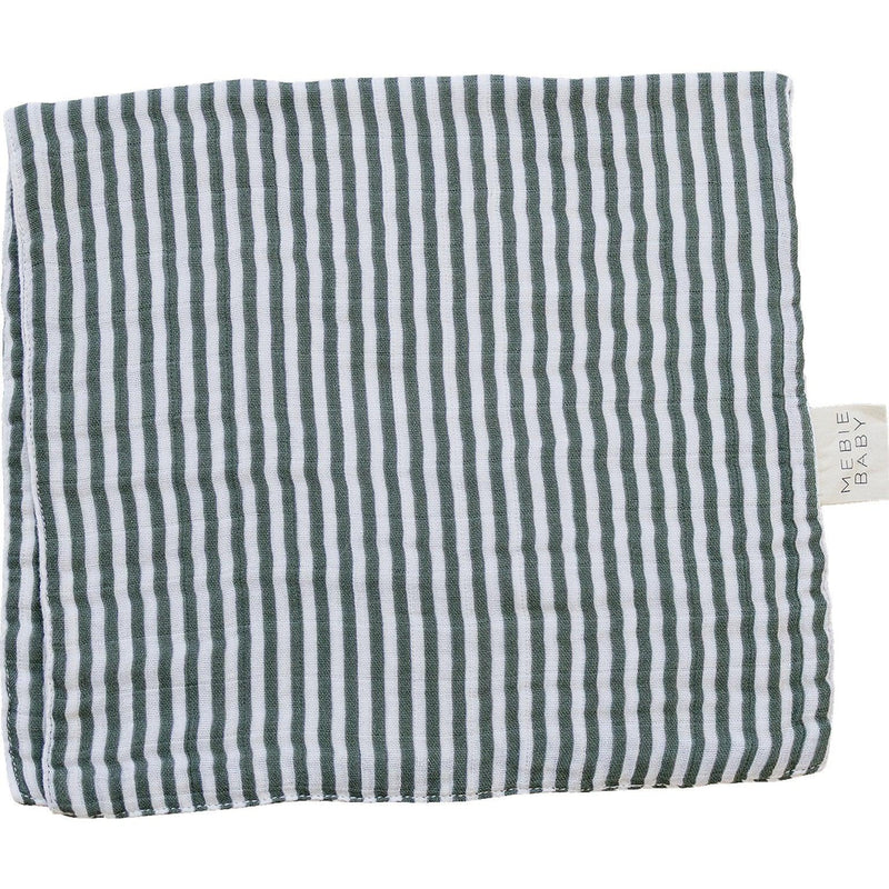 Green Stripes Muslin Burp Cloth - BIG FRENCHIES