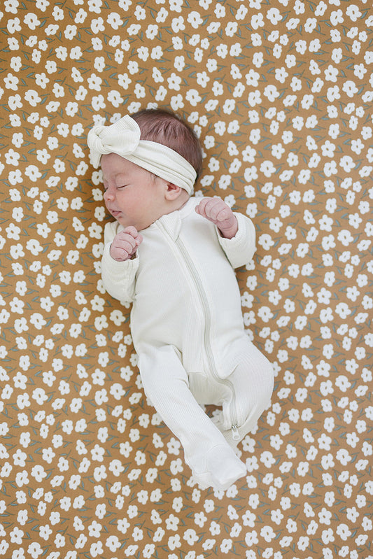 Cream Ribbed Bamboo Head Wrap - BIG FRENCHIES