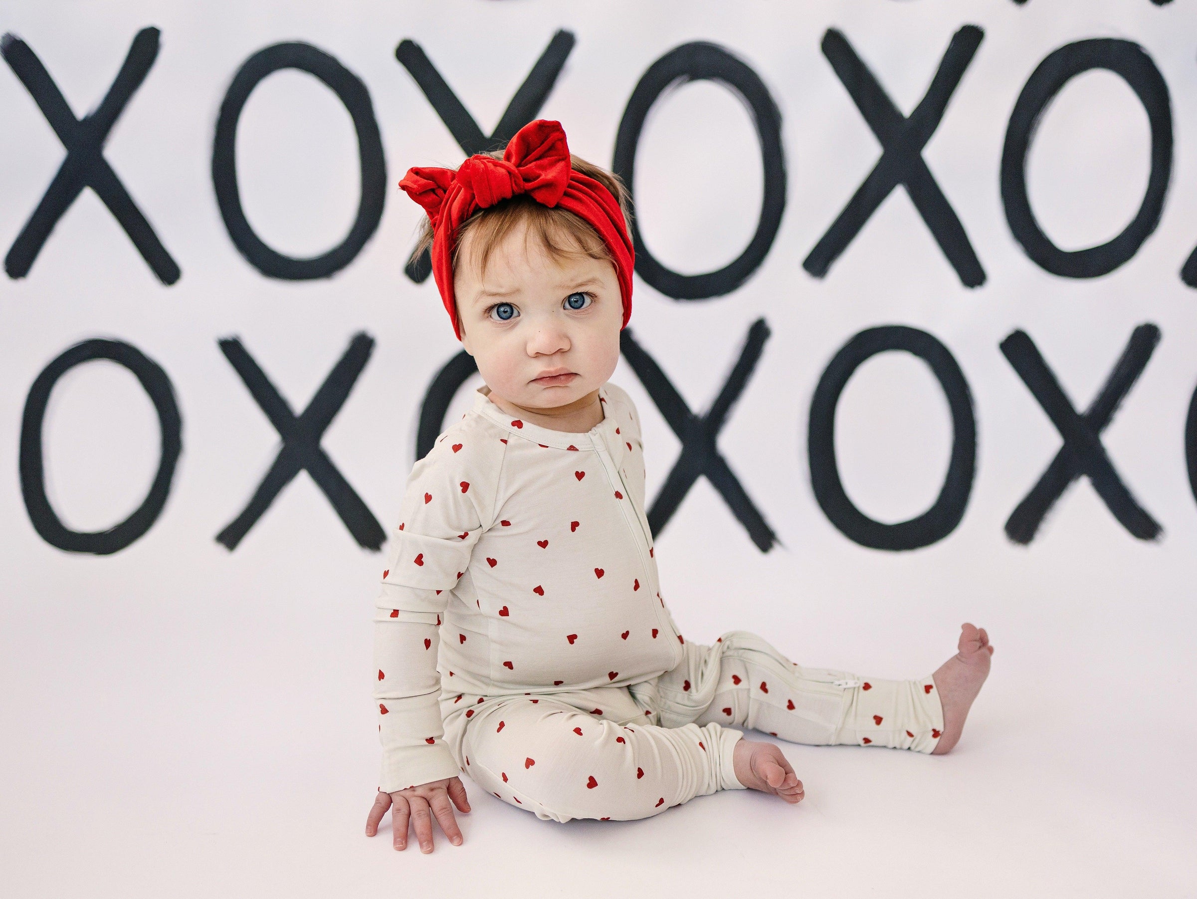 Tiny Hearts Bamboo Zippy Pajamas - BIG FRENCHIES