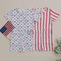 Red White & Bows 2pc Bamboo Pajamas - BIG FRENCHIES